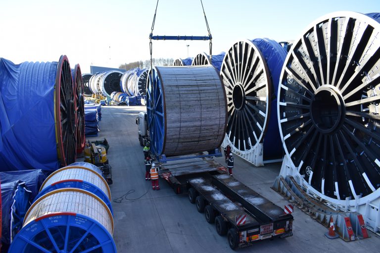 TechnipFMC UK John Lawrie Chevron Alder Loading Reel to Transport